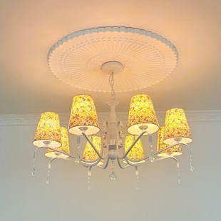 北欧儿童房吊灯女孩公主田园温馨欧式 粉色水晶灯网红房间卧室主灯