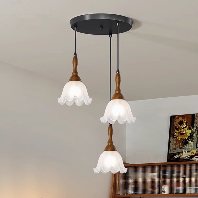 中古风餐厅吊灯三头圆盘2025年新款法式餐桌灯美式复古原木吧台灯,家装灯饰光源,餐厅吊灯,淘宝优惠券,粉丝福利购,淘宝优惠卷