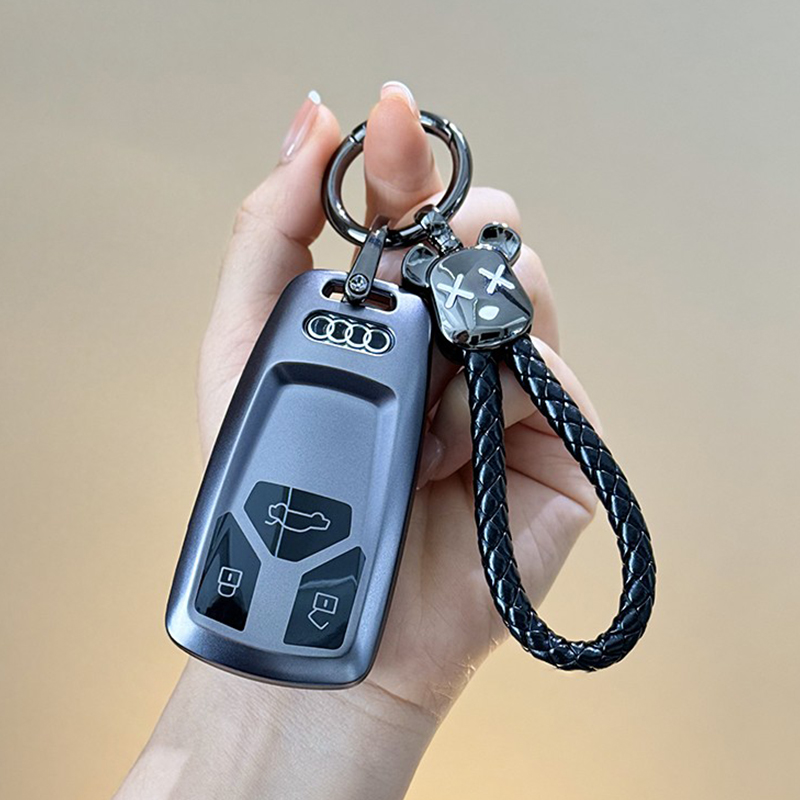 适用奥迪Q5L钥匙套A4L新A6L车A3 Q2L男Q3壳Q7扣Q4eron A7L女A5 A8