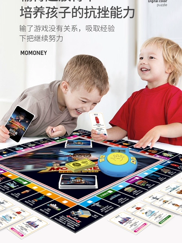 Электронная стратегическая игра, интерактивная монополия, карта, настольная игра, для детей и родителей, карточки проверки знаний