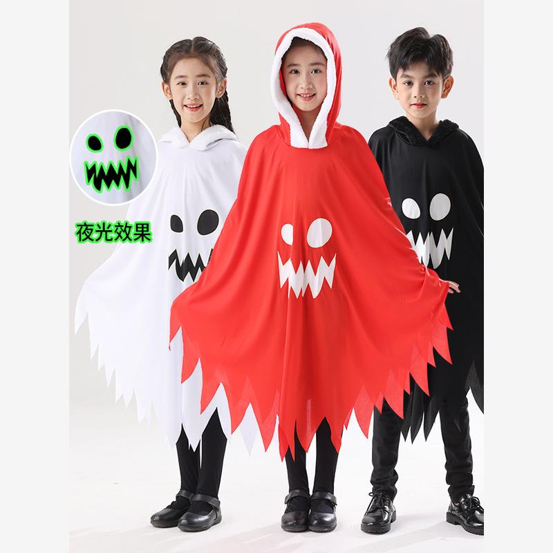 万圣节儿童服装白色黑色