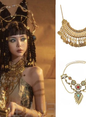 埃及皇后项链女复古宫廷风颈链小众设计感锁骨链民族风配饰