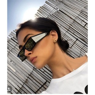 科技感一体ins风凹造型个性 街拍小框高级感小脸太阳镜 墨镜男女款