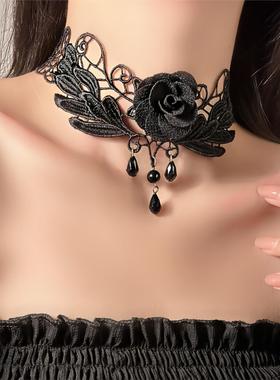 『鲸棠』项链女蕾丝颈带