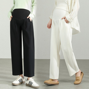 春秋款 休闲裤 外穿阔腿裤 垂感小个子托腹裤 2025新款 孕妇裤