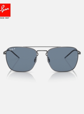 RayBan雷朋太阳镜金属双梁方框偏光眼镜开车防晒男女墨镜0RB3588