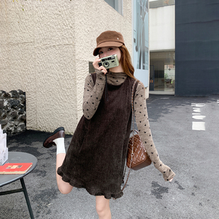 小个子气质咖色毛呢背心连衣裙套装女春季2026新款甜美打底两件套