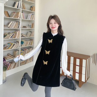 新中式国风黑色背心连衣裙套装女春季2026年新款气质高级感两件套