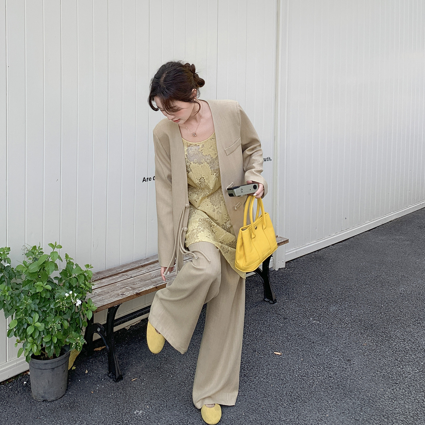 高级感穿搭一整套西装背心阔腿裤套装女春季2026新款三件套轻熟风