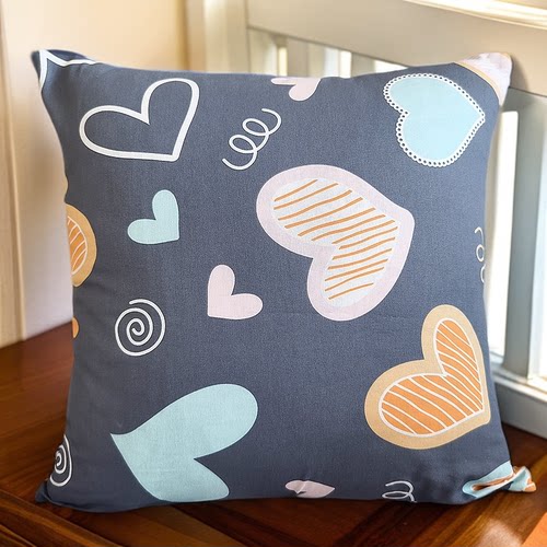 全棉斜纹靠垫定做抱枕套床头柔软