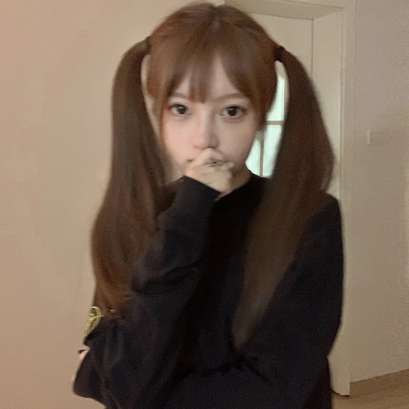 少女假发女长发Lolita长直发蜜茶亚麻甜妹整顶时尚假发女款全头套