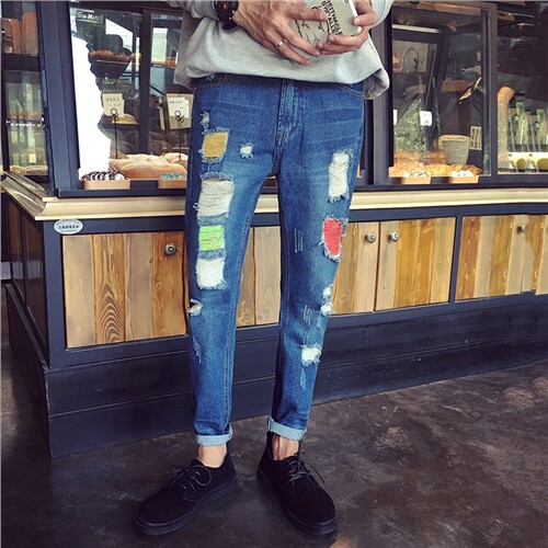 Jeans pour adolescent pieds Slim pour automne - Ref 1482081 Image 4