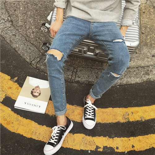 Jeans pour adolescent pieds Slim pour automne - Ref 1482146 Image 5