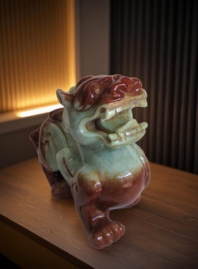 好运岫玉器长20厘米岫岩玉貔貅摆件钱串子摆件家居瑞兽