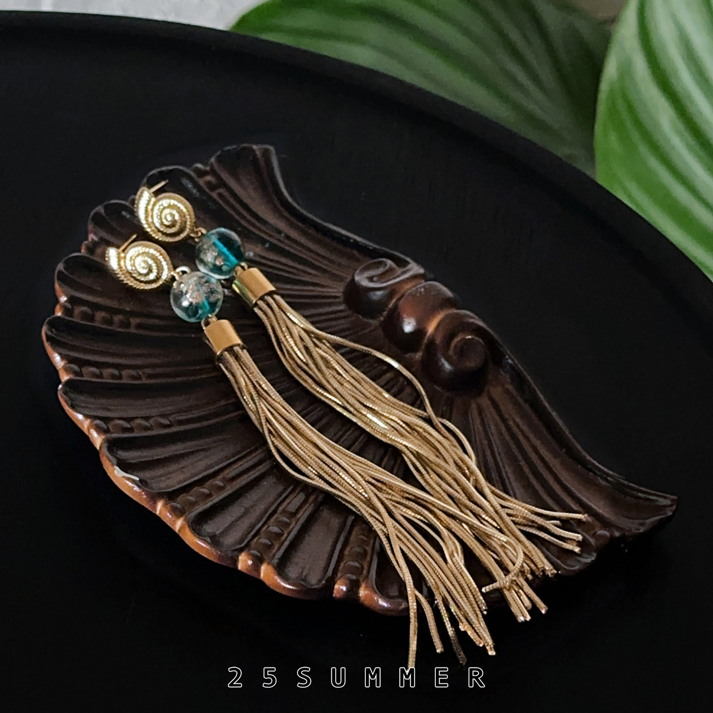 25SUMMER原创 浮光 中古轻奢感长款金色流苏耳环高级感琉璃珠耳饰,饰品/流行首饰/时尚饰品新,耳钉,淘宝优惠券,粉丝福利购,淘宝优惠卷