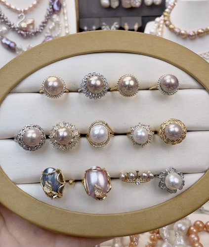 福利爱迪生圆巴珍珠戒指