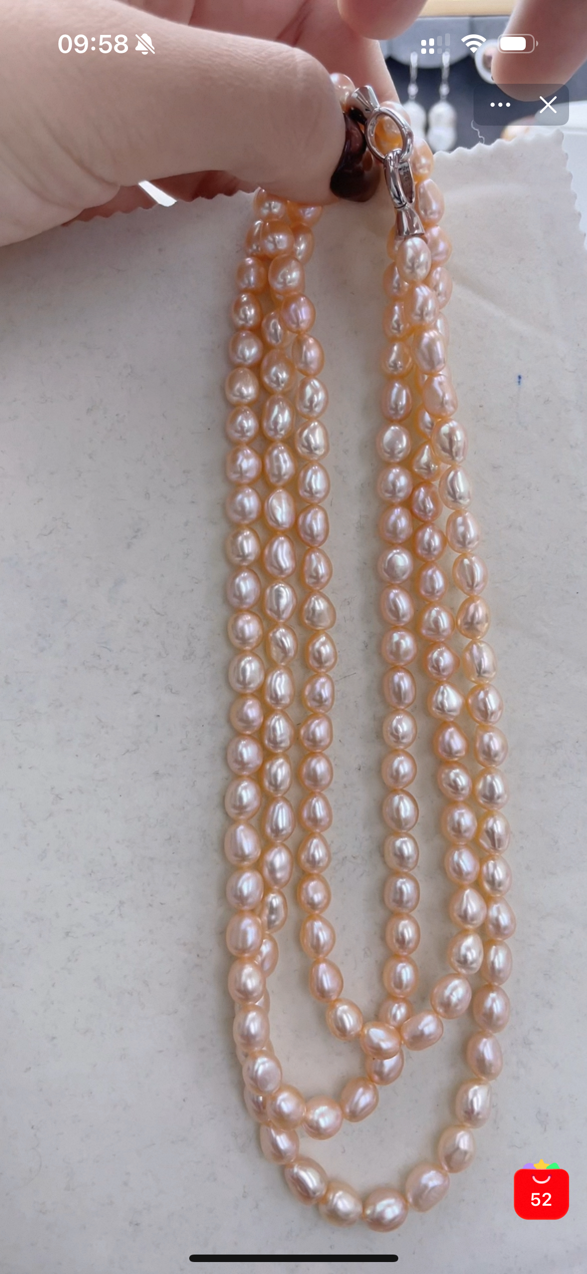 1.2米无核金粉小石头多戴款极光小珍珠毛衣链