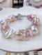 樱花粉巴洛克珍珠手链