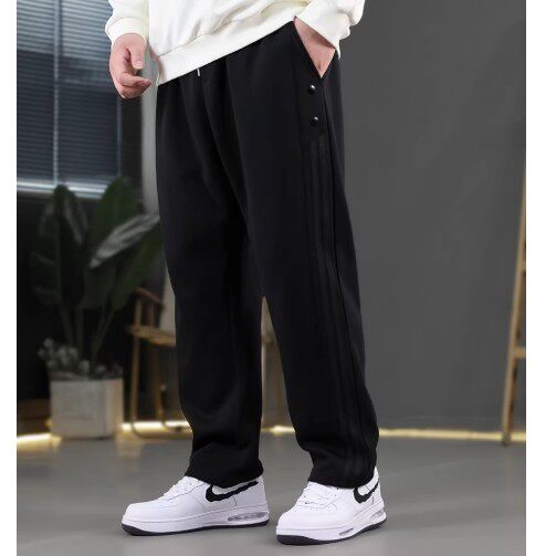 官方正品CKvi春季休闲裤男大码运动裤宽松直筒加肥加大卫裤长裤子