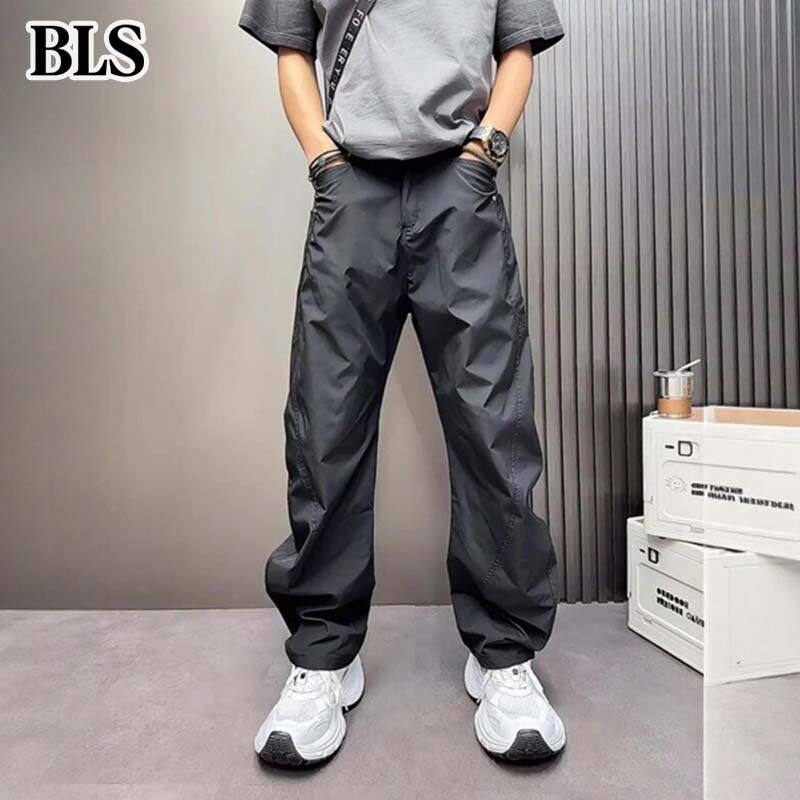 高端弯刀速干伞兵冲锋裤男款夏季2026新款宽松直筒冰丝工装休闲裤