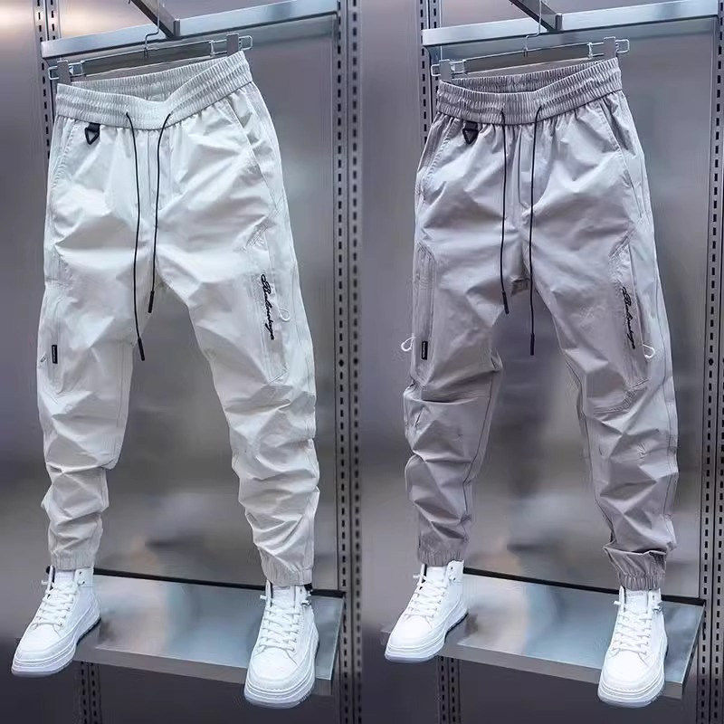 高端休闲裤子男士2026新款夏季薄款速干束脚运动九分男裤男款春装