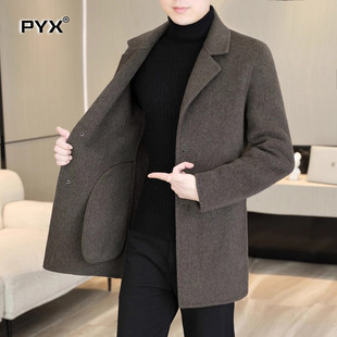 高端羊毛大衣外套男士中长款2025新款秋季加厚呢子男风衣男款冬装