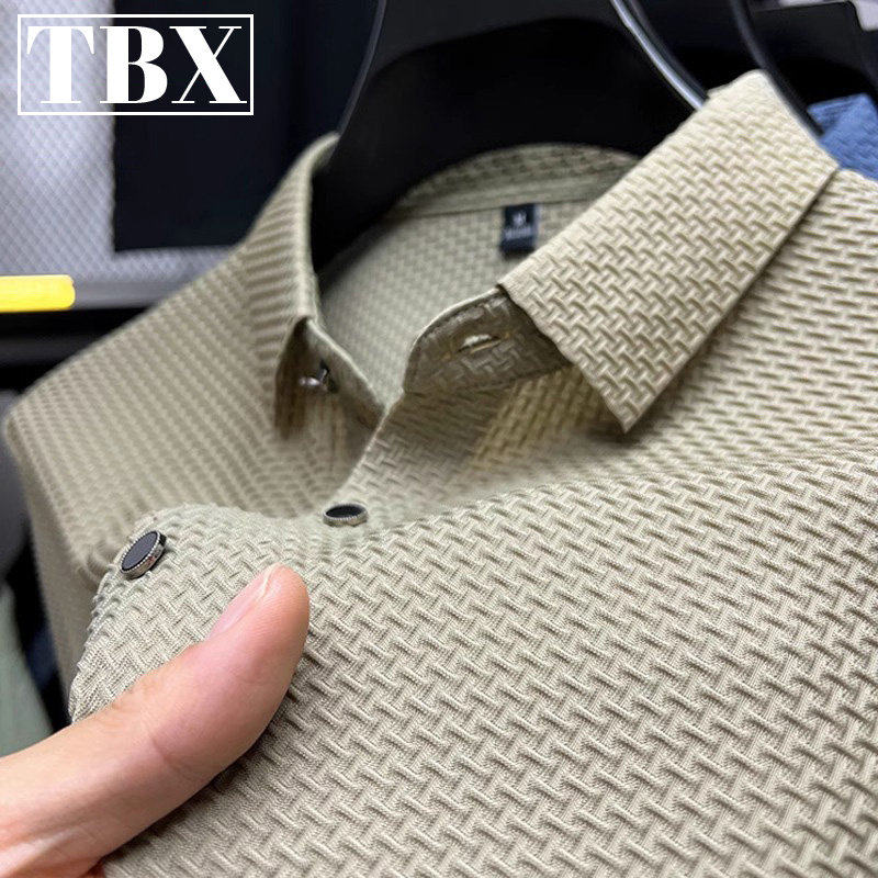 高端冰丝无痕POLO衫男士短袖t恤2026新款夏季商务休闲保罗衫男款