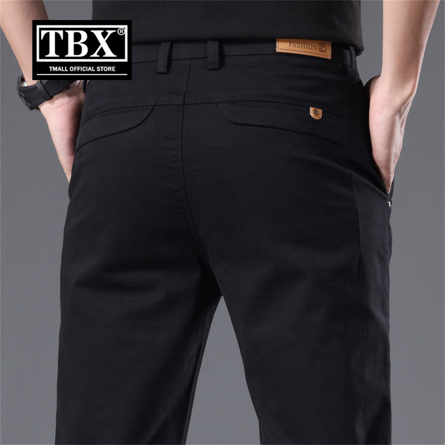 高端纯棉休闲裤子男士2026新款春装男裤商务修身直筒西裤男款冬季