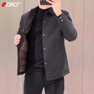 高端棉服外套男士2026新款春秋冬季轻薄保暖商务休闲行政夹克男款