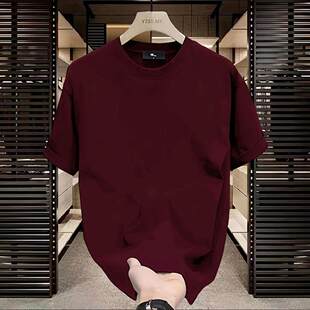 打底上衣春秋加绒长袖 T恤男 纯色夏季 Upscale潮人220g重磅纯棉短袖