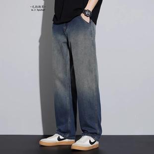 牛仔裤 新款 BIAS潮牌秋季 男直筒宽松渐变色复古做旧休闲 neith