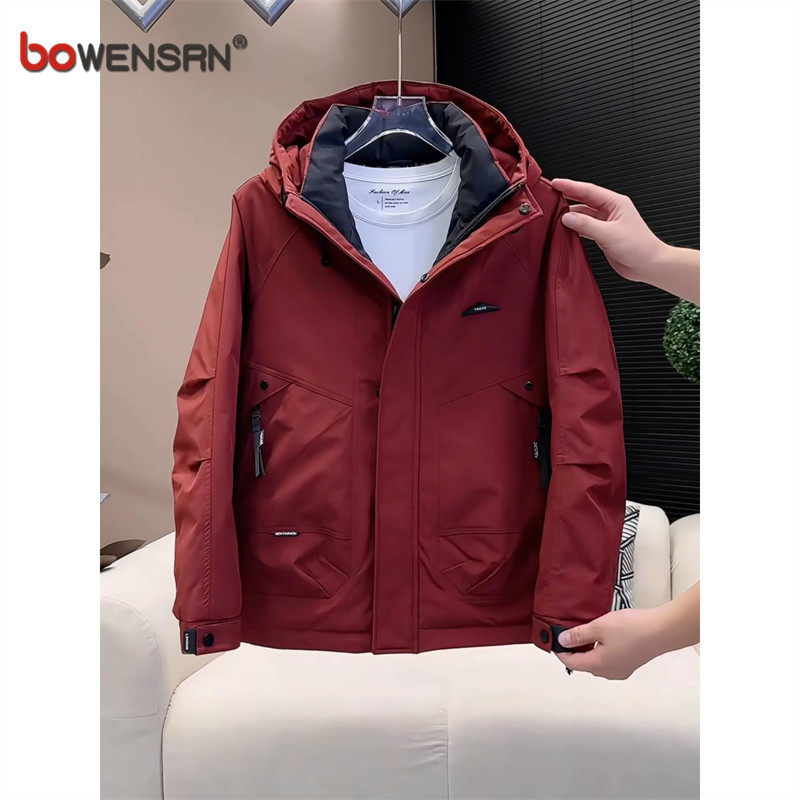 高端工装羽绒服男士冬季2025新款爆款潮牌加厚冲锋衣外套男款冬装