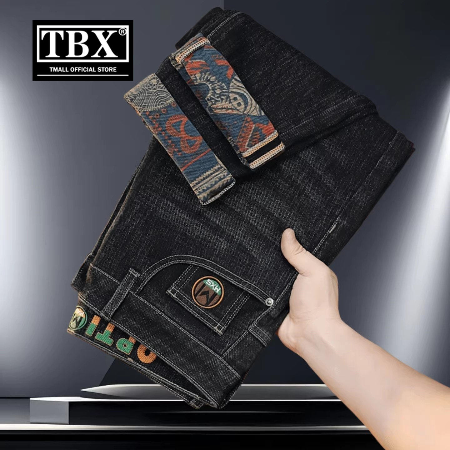 高端欧货牛仔裤男士2026新款春秋季男裤弹力宽松直筒裤子男款夏装