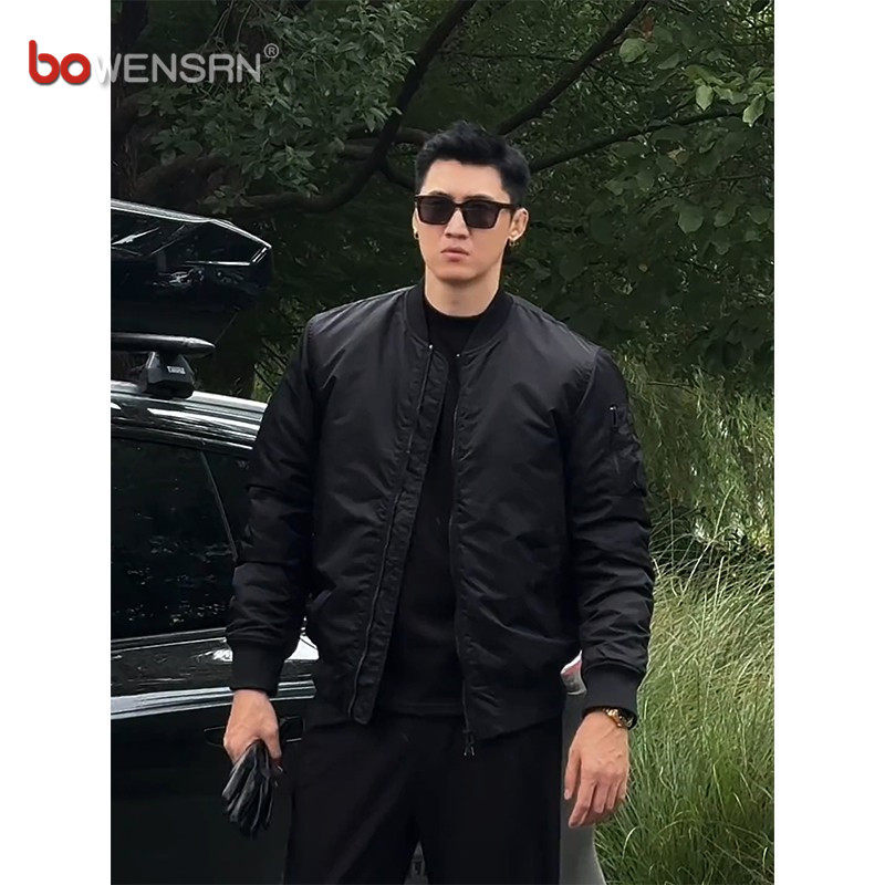 飞行员夹克男士外套2025新款春秋冬装短款男外套加厚棒球棉服男款