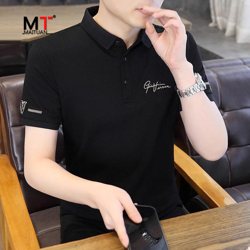 高端polo衫男士短袖t恤2026新款夏季修身刺绣商务百搭休闲衫男款