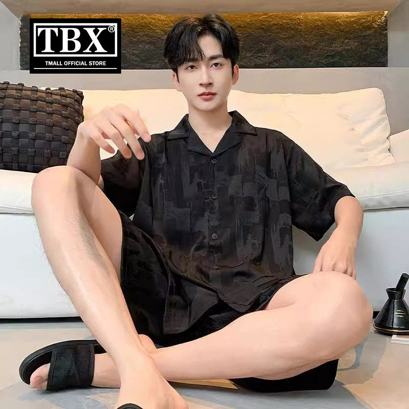 高端冰丝睡衣男士夏季薄款2026年新款短袖奢华丝绸家居服套装男款