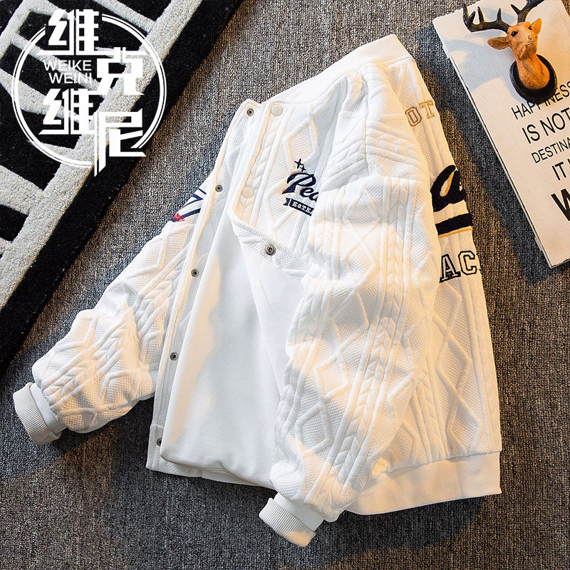 美式复古棒球服外套男潮牌春秋季潮流痞帅休闲宽松重磅飞行员夹克