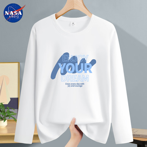 NASA联名纯棉长袖t恤男士