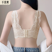 千奈美舒适无钢圈内衣女轻薄透气大胸显小背心式 文胸罩