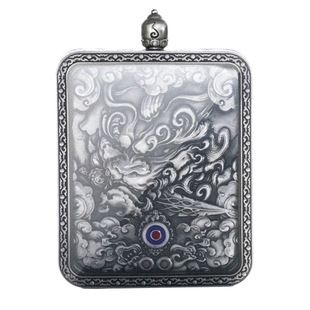 【高档足银唐卡外壳】画盒浮雕珐琅工艺足银钢化玻璃防水唐卡壳子