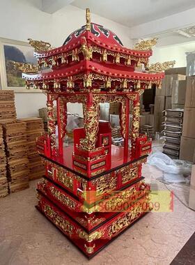 太子轿八助轿花轿八抬大轿迎神轿辇桥佛轿木雕工艺轿子巡逻轿文轿