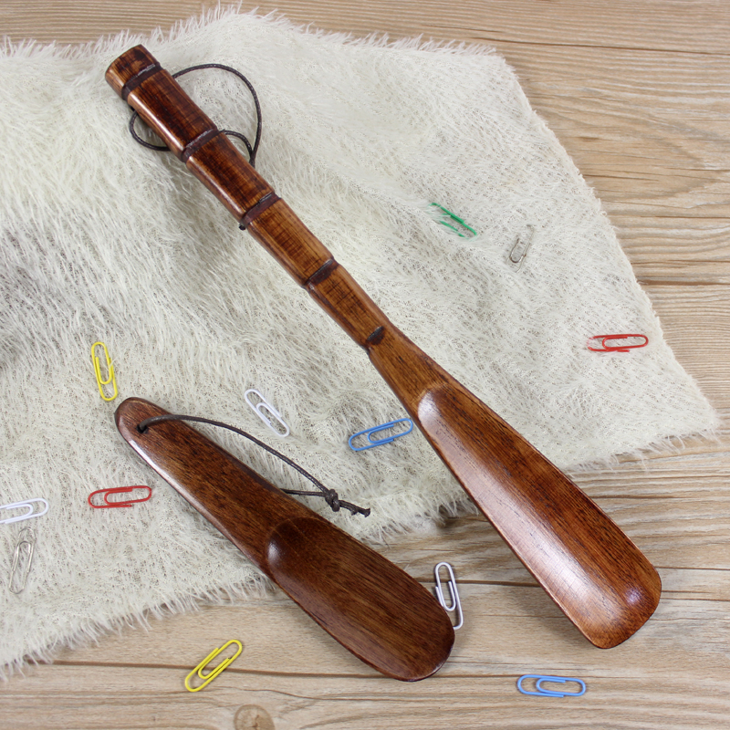 日式木质鞋拔子短款韩式鞋拔穿鞋器提鞋扒子18cm酒店宾馆洗浴城用
