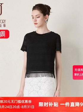 黑色简约百搭款短上衣