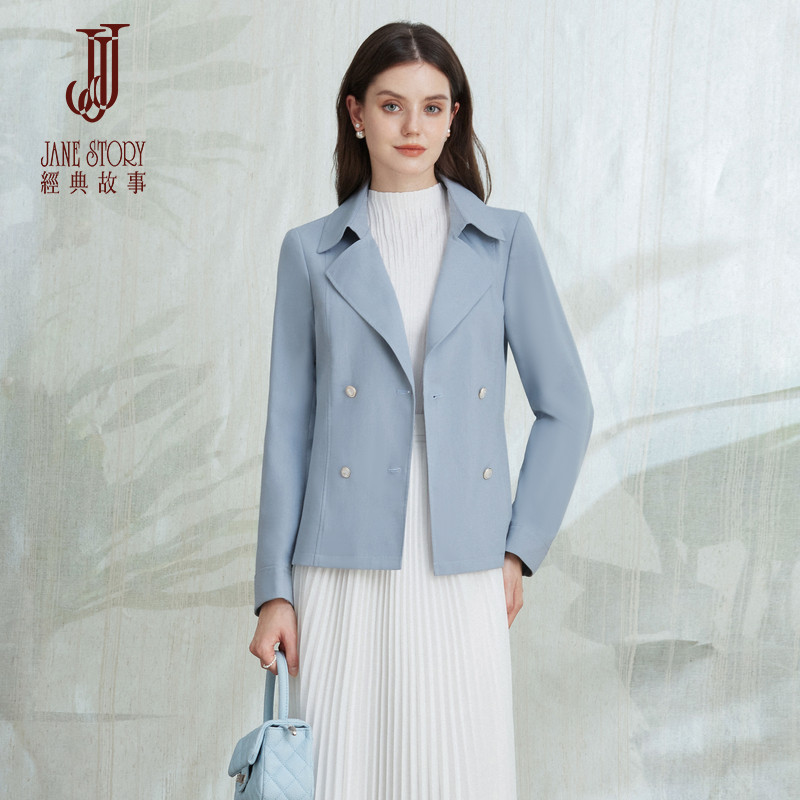 经典故事小个子风衣外套女春季2025新款高端大气短款西装领外套,女装/女士精品,风衣,淘宝优惠券,粉丝福利购,淘宝优惠卷