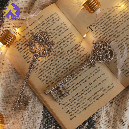 圣诞嘉年华创意INS风金色钥匙