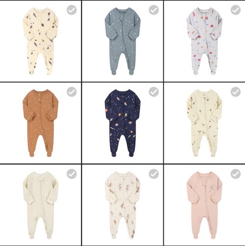 ins新款婴儿双向拉链连体衣纯棉爬服春秋宝宝可爱外出服包脚bb衫