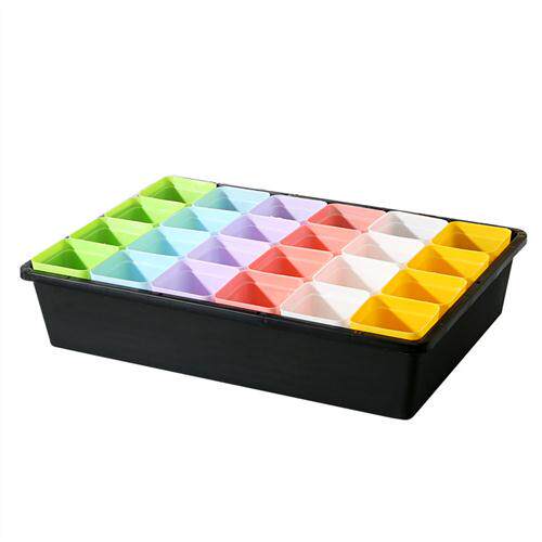 花盆组合实心长方形塑料托盘多肉叶插盆育苗盆育苗盘盒整理框