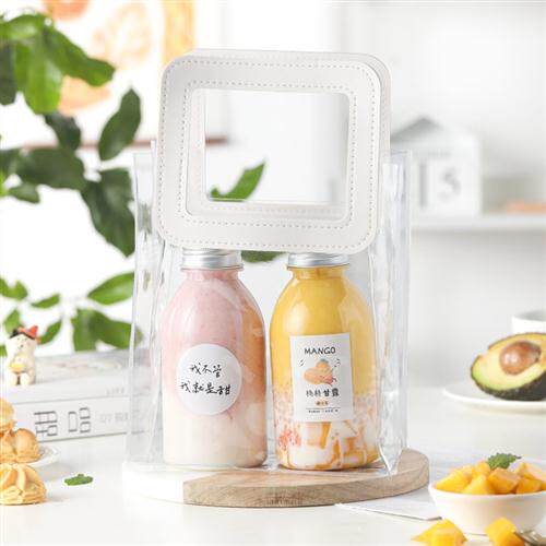杨枝甘露瓶子可循环使用奶茶包装pet塑料贴纸饮料瓶一次性打包杯