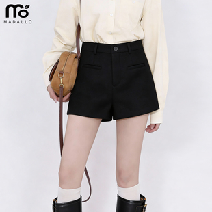 毛呢短裤 加厚休闲阔腿靴裤 子女2025新款 宽松a字修身 秋冬爆款 韩版