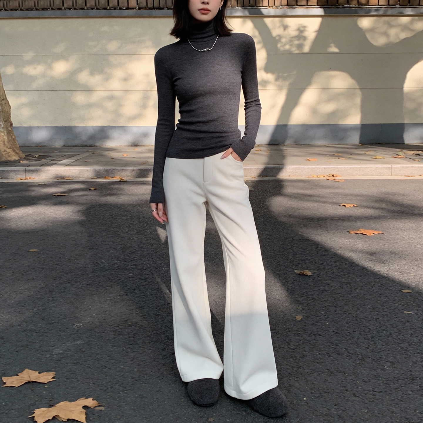 复古灯芯绒微喇西装裤子女秋冬季2025新款加绒加厚休闲毛呢喇叭裤,女装/女士精品,休闲裤,淘宝优惠券,粉丝福利购,淘宝优惠卷